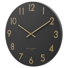 Charcoal Grey Jones Silent Wall Clock